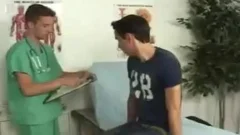 Doctor sucks penis while Fingering anal