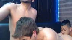 Twink boy sucking dick on live cam