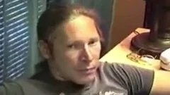 dude Freddyz With lengthy Hair Strokes His plump penis On A bed