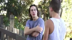 brunette twink Outdoor With love juice flow