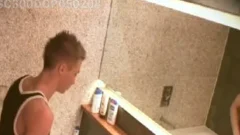 Straight lad In bathroom On Spy cam 3