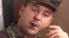 Buff Army chap Smoked A Cigar before wazoo poke