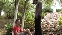 Blowjob cum outdoors alongside very nice european couple