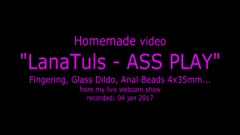 LanaTuls In - 35 Min Of wazoo Play With fake penis And butthole Beads