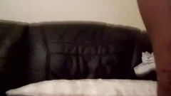 amateur lad Play dildo On Sofa