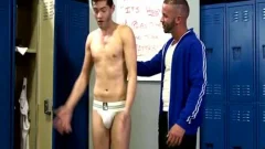 pecker Virgins twink banged By trainer In Locker Room