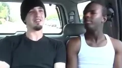 Interracial twink sucks On knob