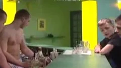 Three fellows go into A Bar