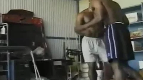 Muscle dark men Wrestling
