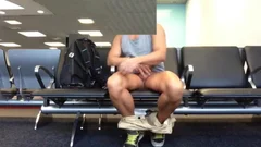 jack off And cum In Airport