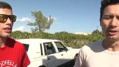 Outdoor blow job-stimulation And dirty fucking