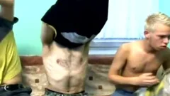 nakedback jock fills his arse with ball batter