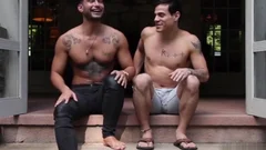 Muscle homosexual Flip Flop With Facial