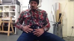 Got Randy At Work And decided To Have A stroke. Stuck On Some Straight Porn And stroked My cock To Some fat Gerdude ramrods pokeing Some pretty chick.