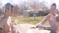 Frat Muscle Hunks Armwrestle And Flipfuck
