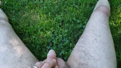 small penis Pissing Outside In Slow Motion