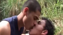 Novice Latino Sucks penis