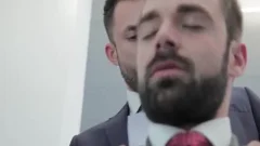 Awesome twink sucking uncut cock