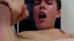 Twink boy masturbation sex scene