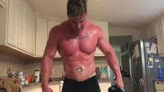 Muscle chap Rips Off clothes