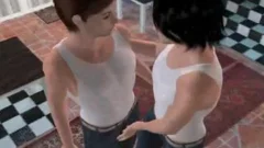 Three concupiscent 3D mans get it on
