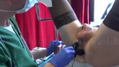 Cross dresser In Nylon gets A Close Shave