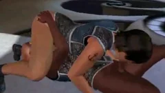 3D dude driled by a ladyman