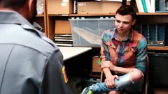 Mall Cop bangs legal age teenager Shoplifter