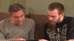 dad And Not his Bearded Son pokeing