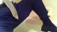 Pants Showdyrt And Tie And Sbitches  And Socks In Tub With spooge