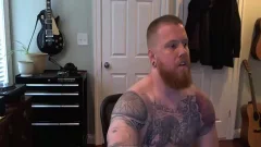 Ginger Tattooed  Muscle Cub Cums