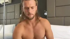 handsome Hunk Wanks Off enormous penis In Solo Session