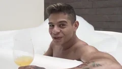dark chap Wih large penis fucks Latino twink in nature's garb And Cumming Inside