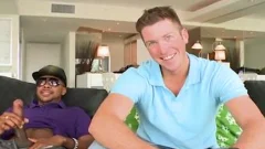 Tall Whellote man gets banged By A manalive black Coc