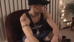 Blinged Straight lad Buzz Beats Off And Cums