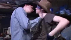 Bareback sex scene beside british young twink