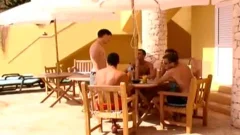 Five twinks Have An Outdoor groupslam