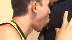 Young Ricco Puentes bareback getting a facial doggy