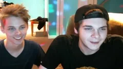 Straight blonde lad And homo ally