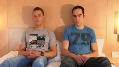 Straight friends get Wanked them humongous shlong In The Same bed By A Neigbour