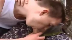 Steamy homosexual sucking Outdoor