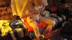Masturbating  Using Oil,toys And bondage