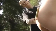 Discipline teen On The Wood slamming And sperm