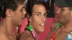Three lusty dark homo dudes nail Eachother In Teh butthole