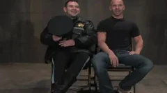Baldthis guyaded gay pokeed By Cop In bondage