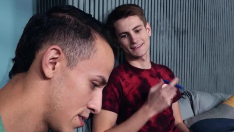 ADULT TIME - Des Irez nailed His teen Boyfriend Trevor Harris' slutty wazoo Instead Of Studying!