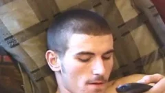 Sebastian Strokes Out his ball sperm Load