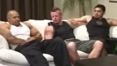 hung muscle hunk bangs raw with two other dudes - hardcore sex video - Tube8.com