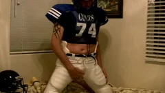 Jerking It In My Football Gear