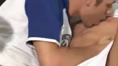 Alex pokes Damien